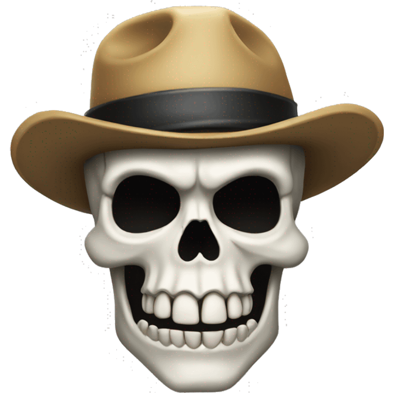 Skull with bowboy hat emoji