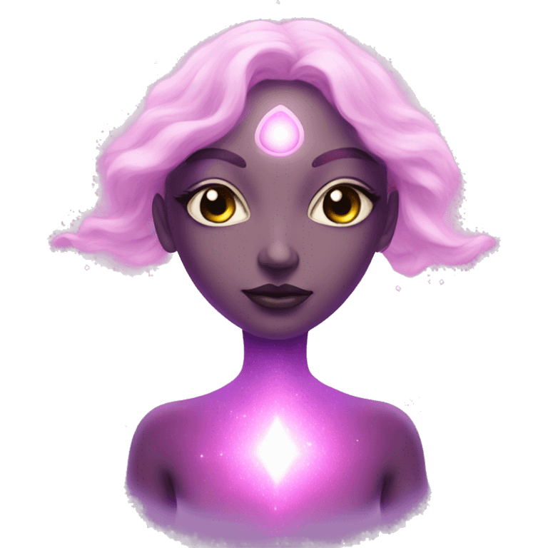 Pleiadian woman female third eye pink emoji