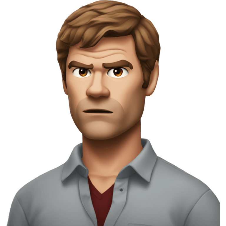 Dexter Morgan selfie very surpised  emoji