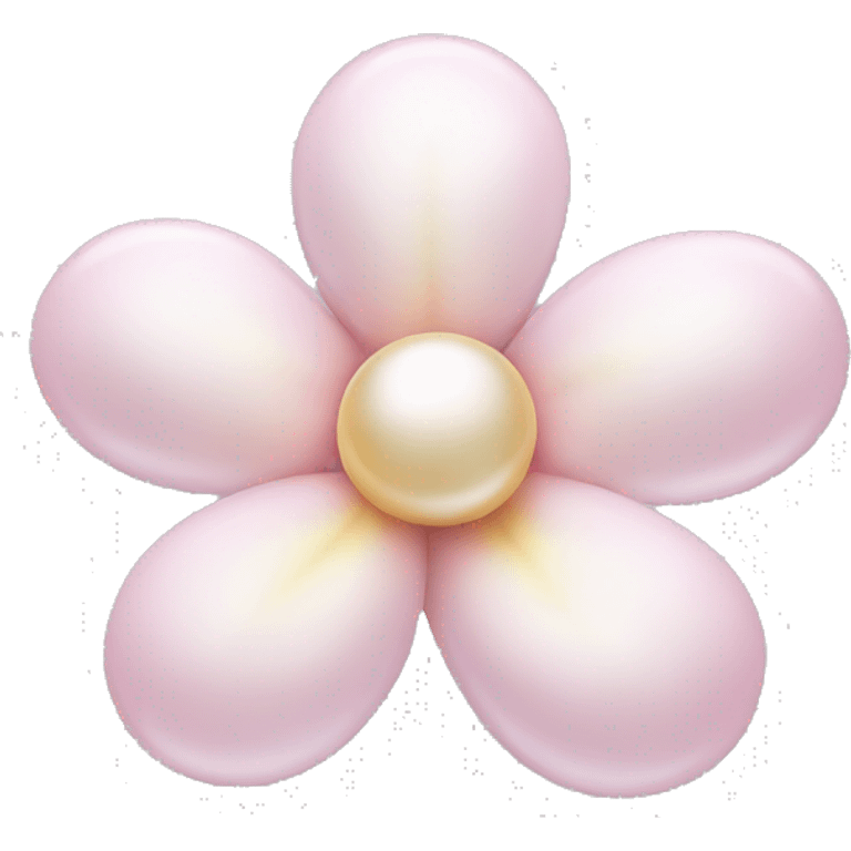 Pearl light pink flower emoji