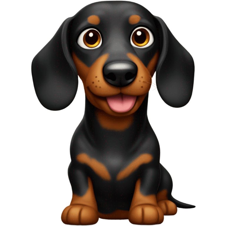 Black and Tan sausage dog emoji