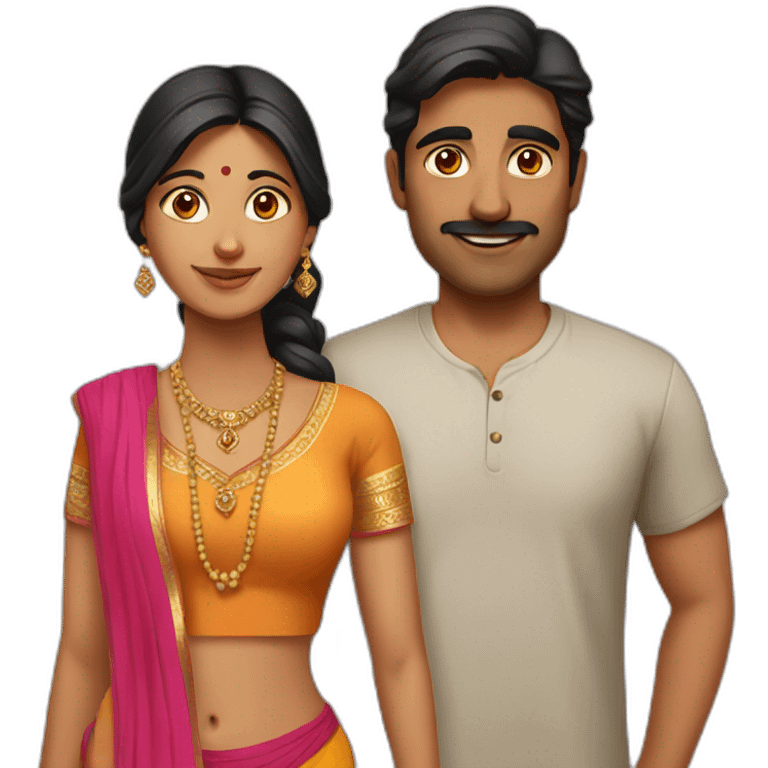 indian casual couple emoji