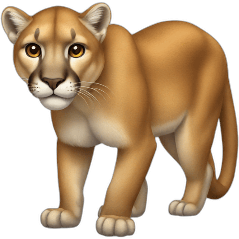 Mountain lion full body emoji