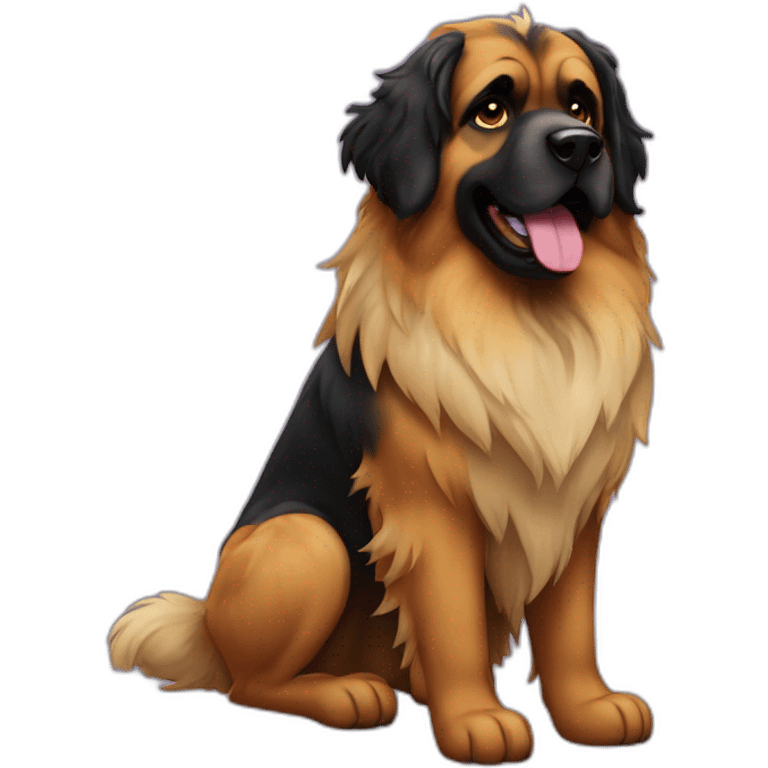 leonberger hond in halloween outfit emoji