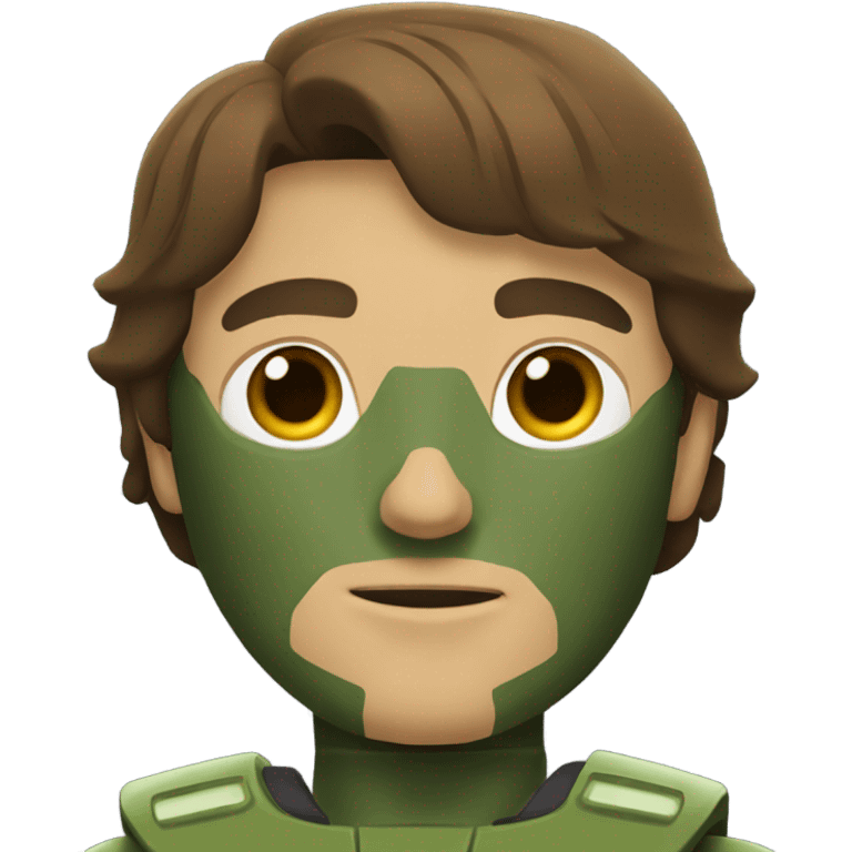 Man With brown hair as master chief  emoji