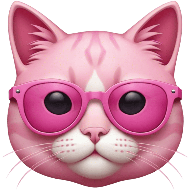 Pink Cat with sunglasses emoji