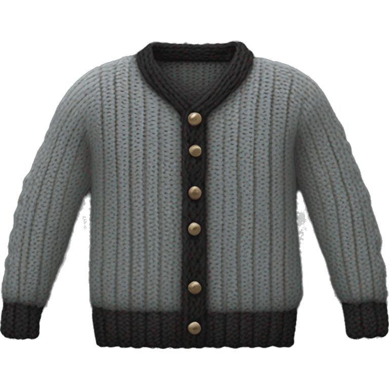 Clothing Black knitting sweater  emoji