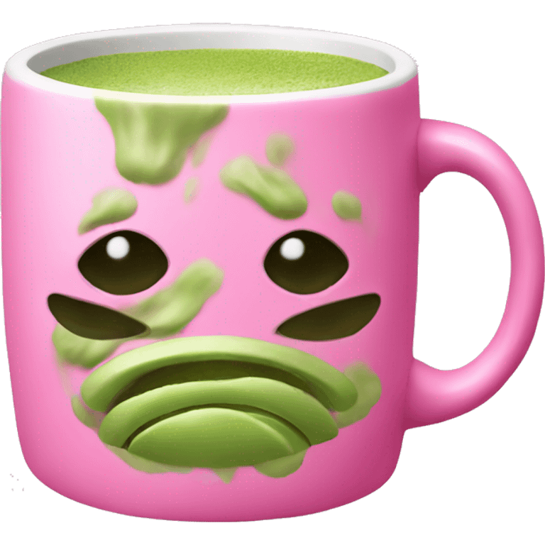 Hot Matcha in a pink mug emoji