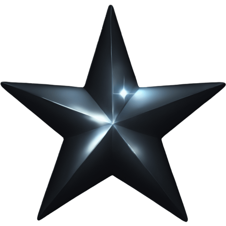 black shiny jewel four-point star emoji