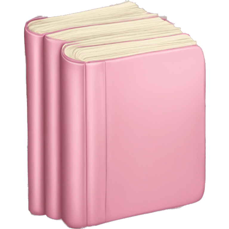 a stack of baby soft pink books emoji