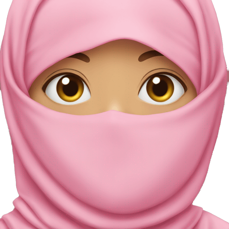 Pink hijab on girl emoji