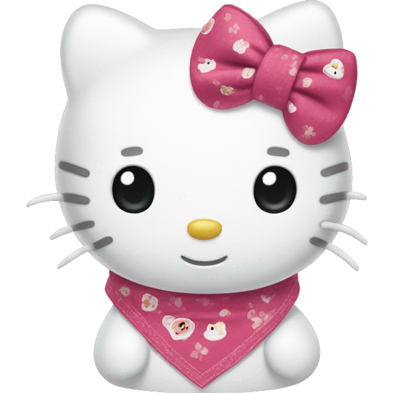 hello kitty with bandana emoji