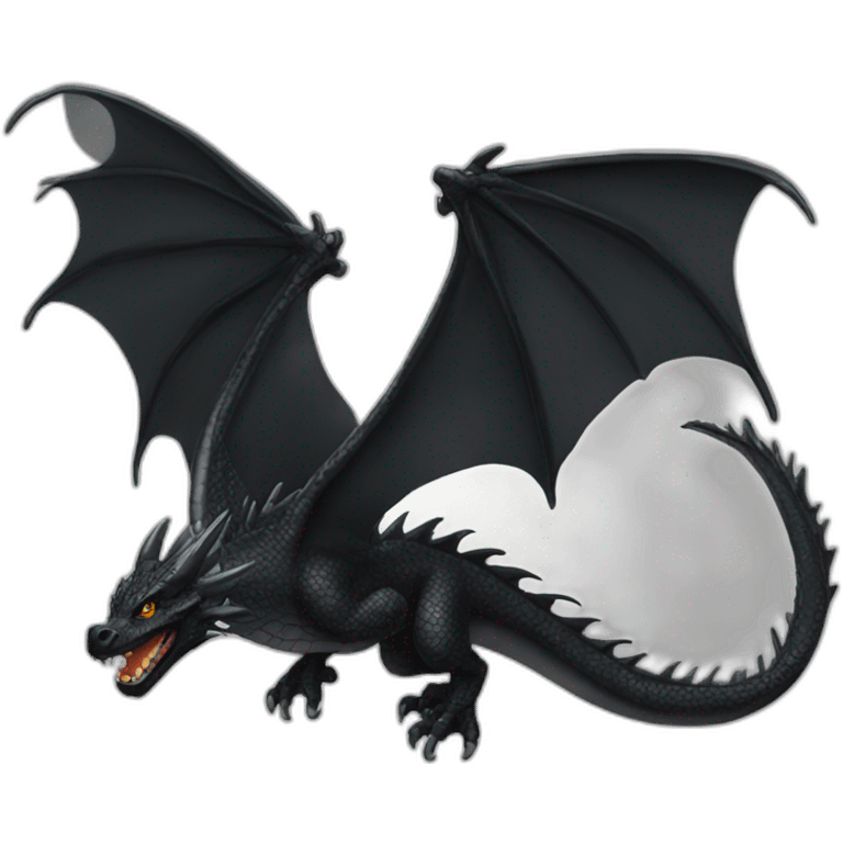 flying-black-dragon emoji