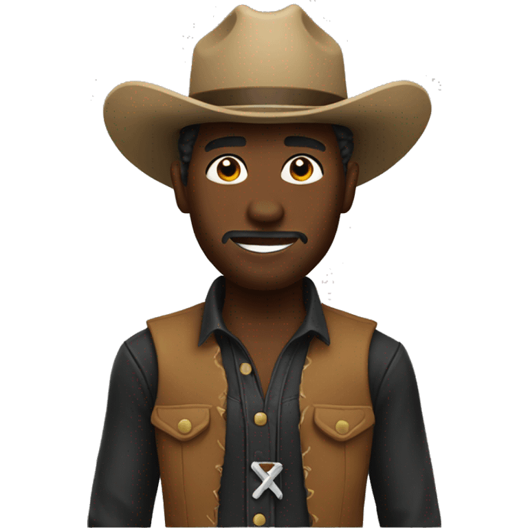 Black cowboy emoji