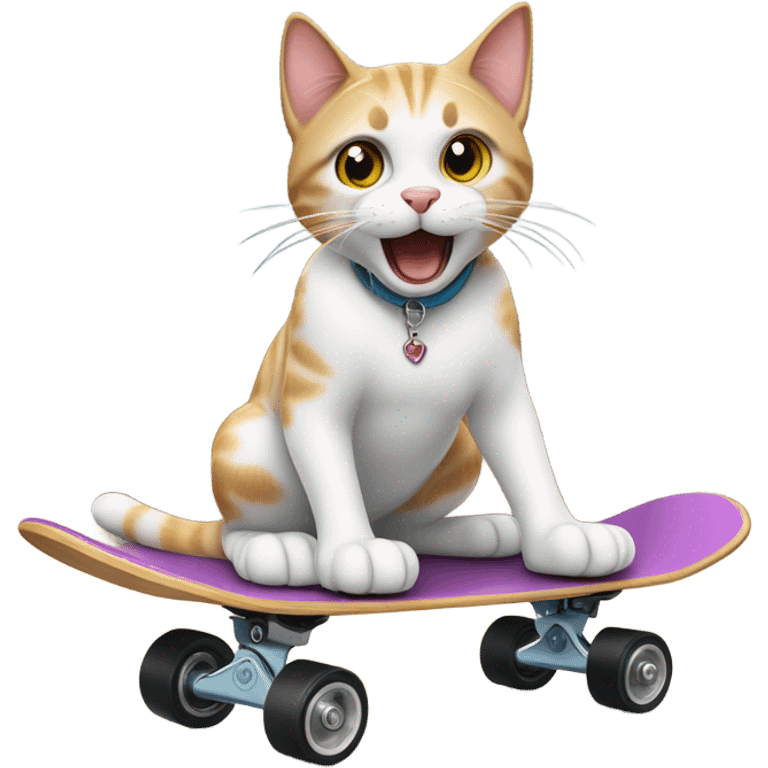 Cat on a skateboard  emoji