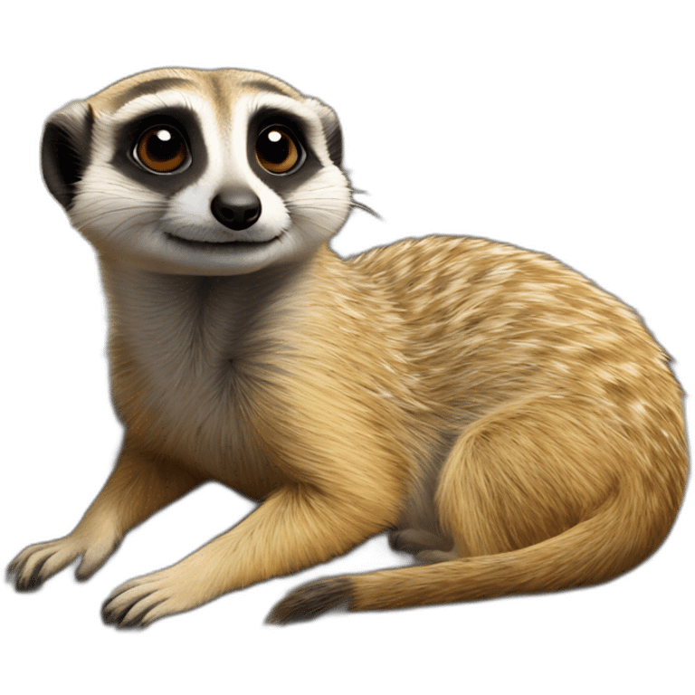 Meerkat lying on a stone emoji