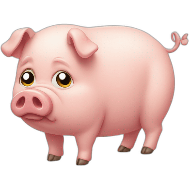 unhappy pig emoji