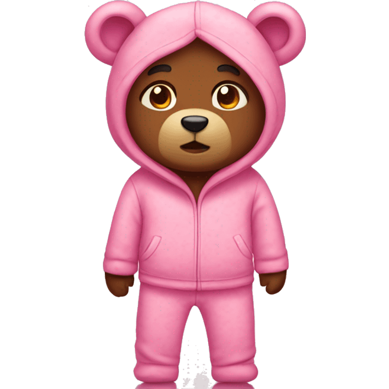 oso con pijama rosada emoji