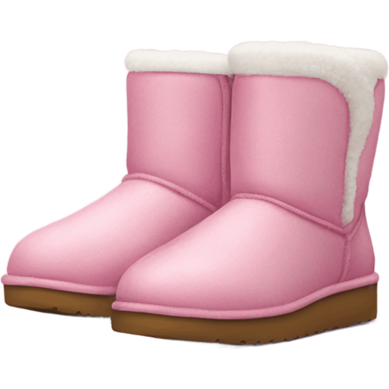 pink uggs whit white dure emoji