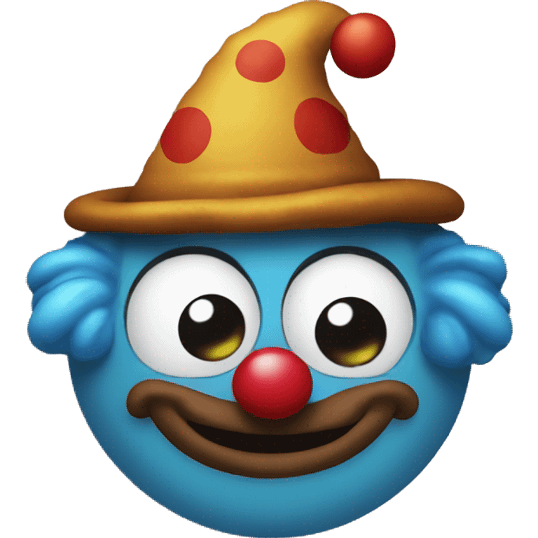 Emoji of poop with a clown   emoji