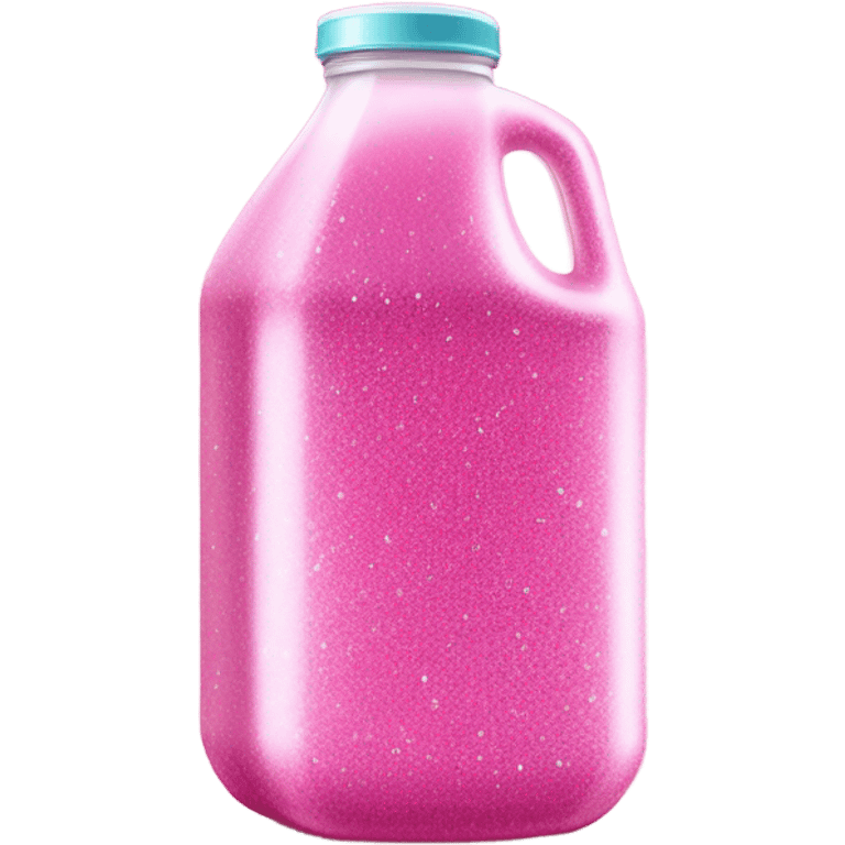 Hot pink gallon of milk with glitter  emoji