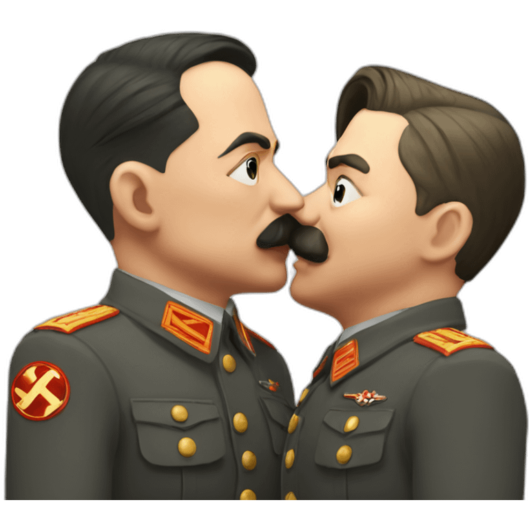 Hitler kiss stalin emoji