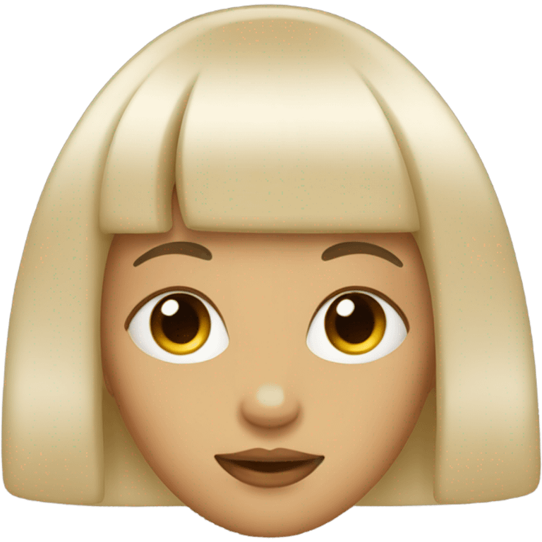 Girl with thick bangs emoji