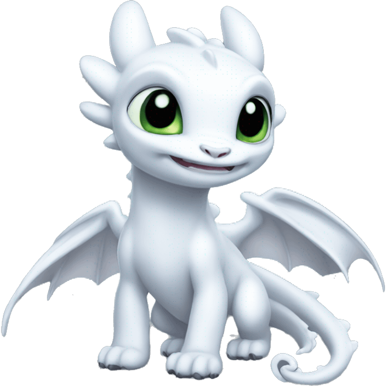 Light fury toothless dragon  emoji