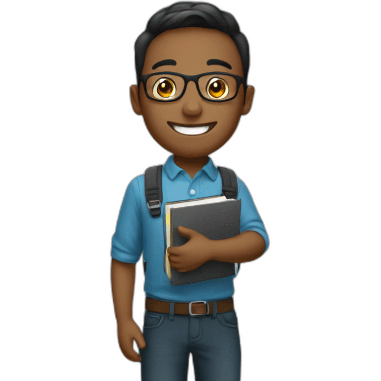 generate a happy and smart student  emoji