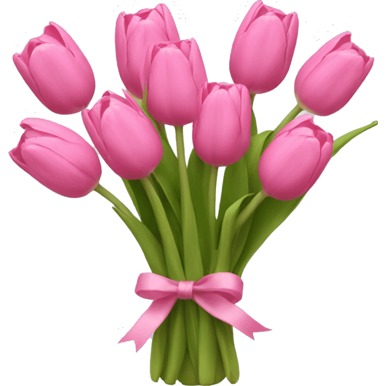 Pink tulip bouquet  emoji