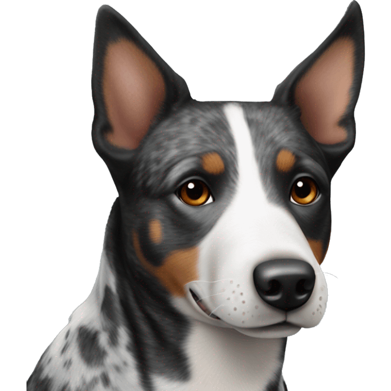 Black and White Australian Cattle Dog with no brown or orange emoji