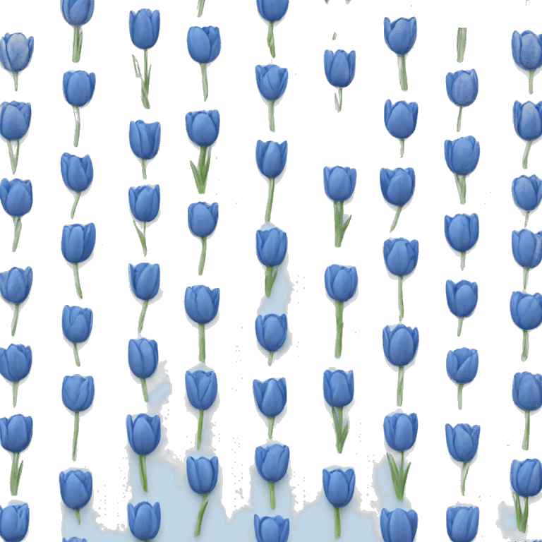 Tulips blue emoji