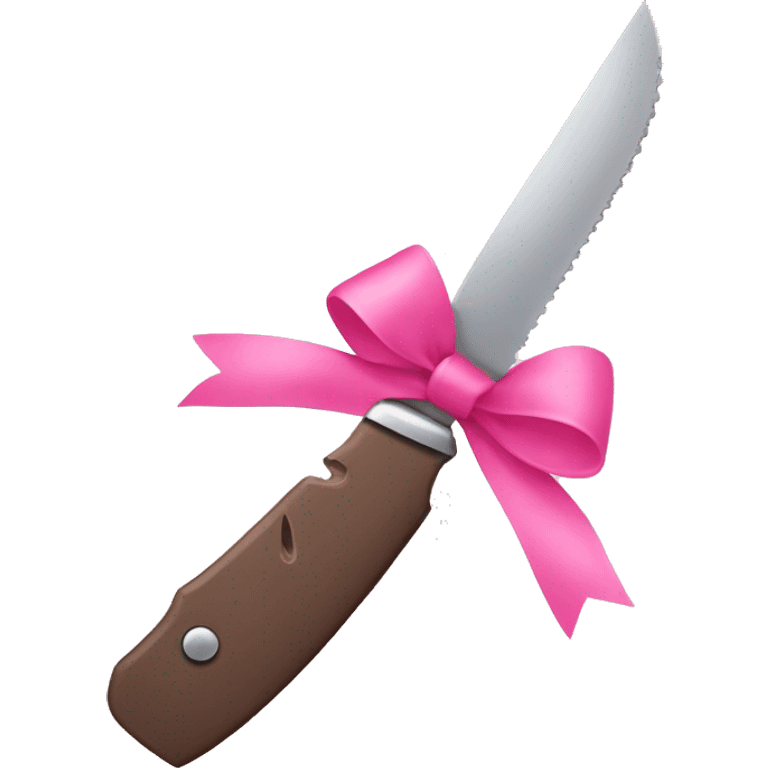 Knife with pink bow emoji