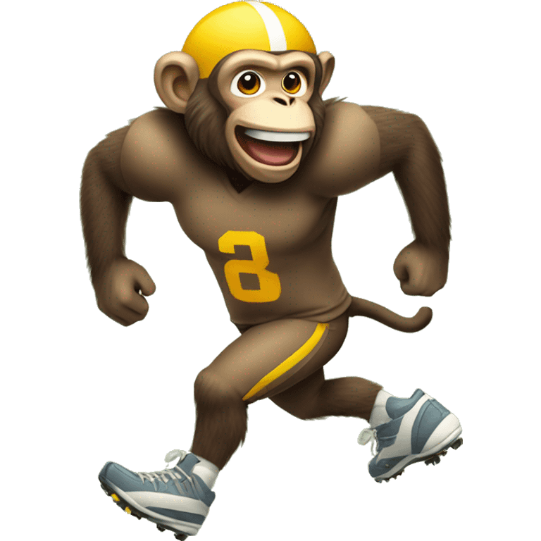 Monkey hiking football  emoji