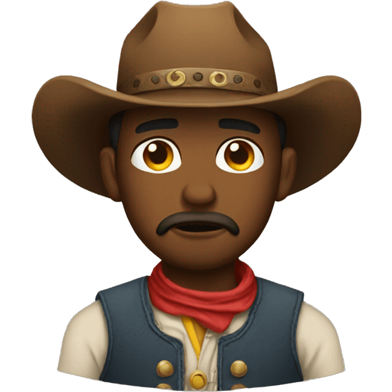 sad cowboy emoji