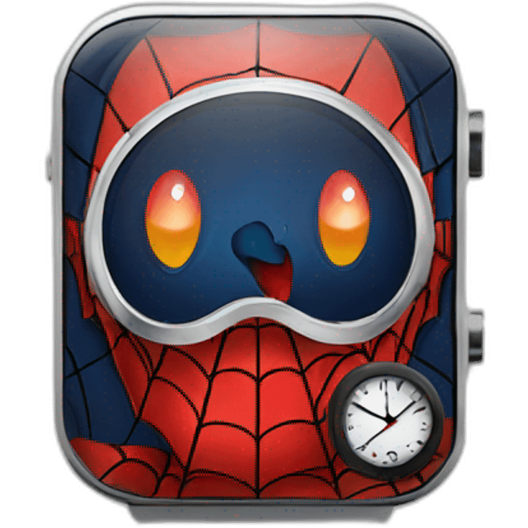 Funny spiderman timer clock emoji