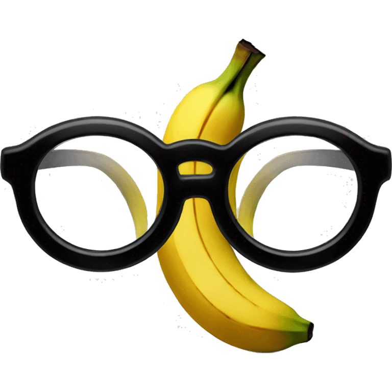 Banana wearing eyeglasses emoji