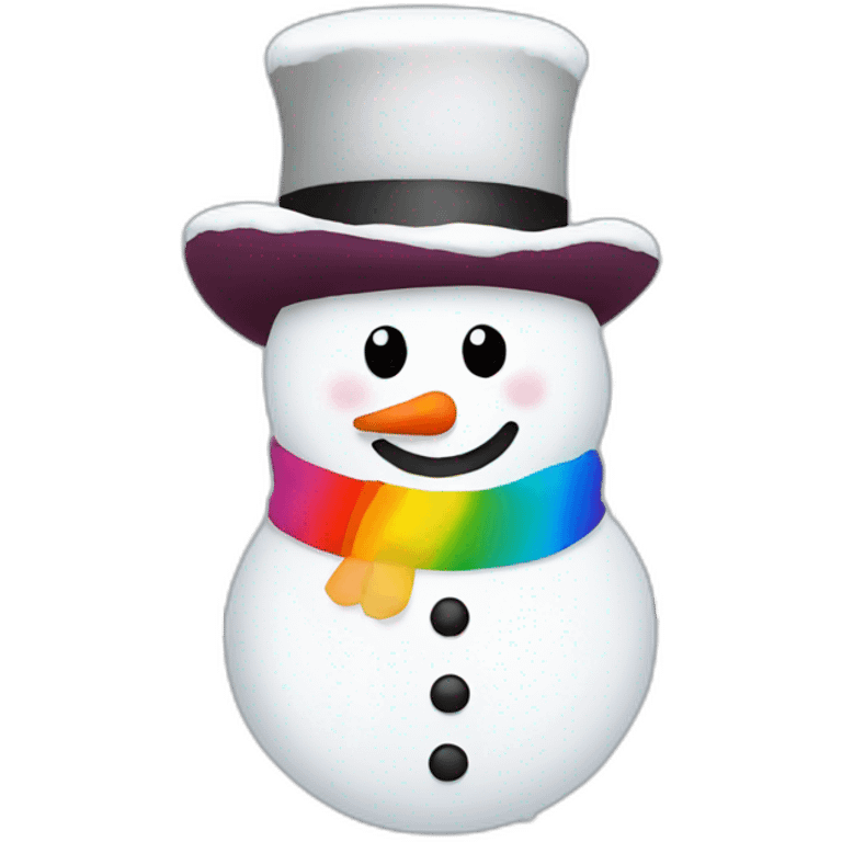 gay snowman emoji