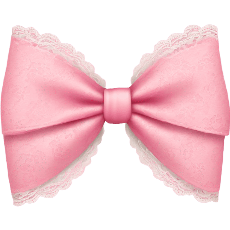 pink bow with lace emoji