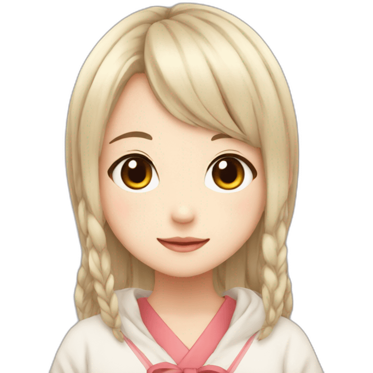 Cute anime Japanese girl emoji