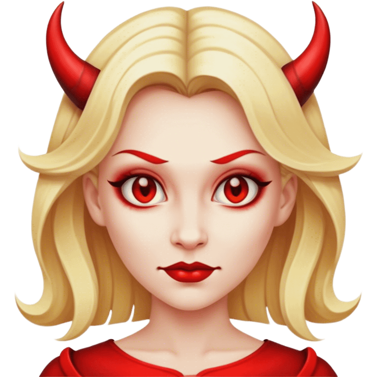 Blonde Lady devil  emoji