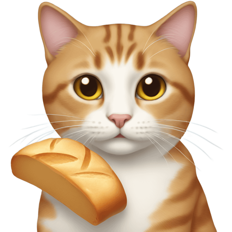 cat with bread emoji