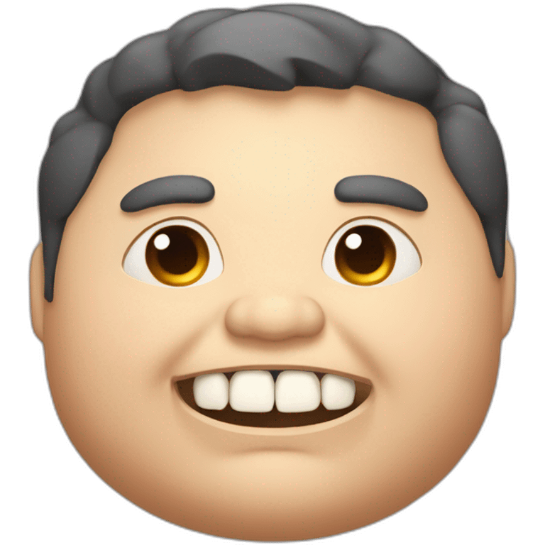 morbidly obese man with 3 layers of teeth emoji