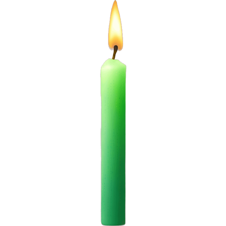 Green and pink candle  emoji