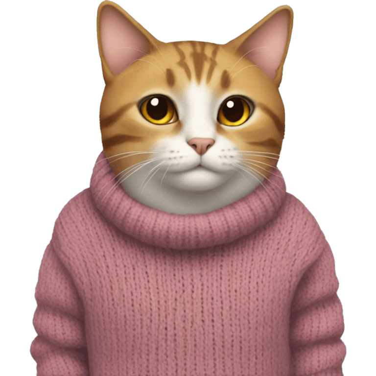 Cat with a sweater emoji