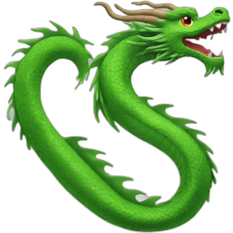 long long green Chinese dragon emoji