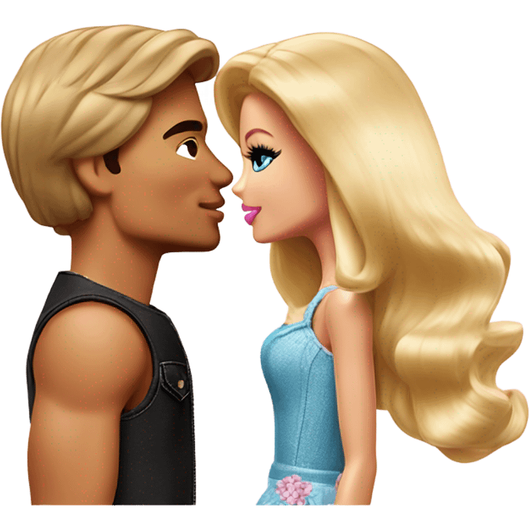 barbie kissing ken  emoji