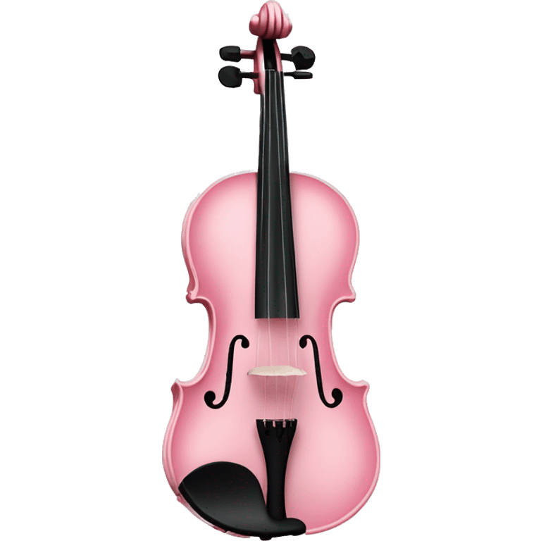 soft pastel pink violin with peonies and glitter emoji