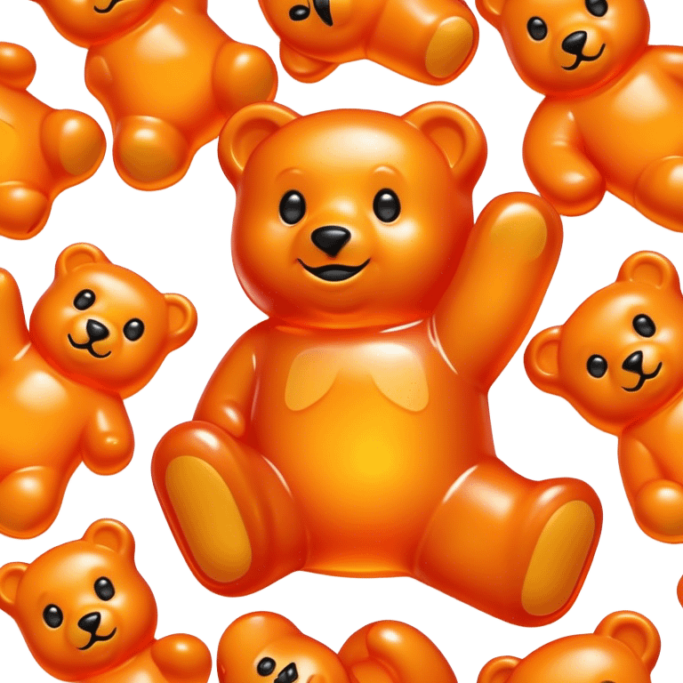 Orange gummy bear emoji