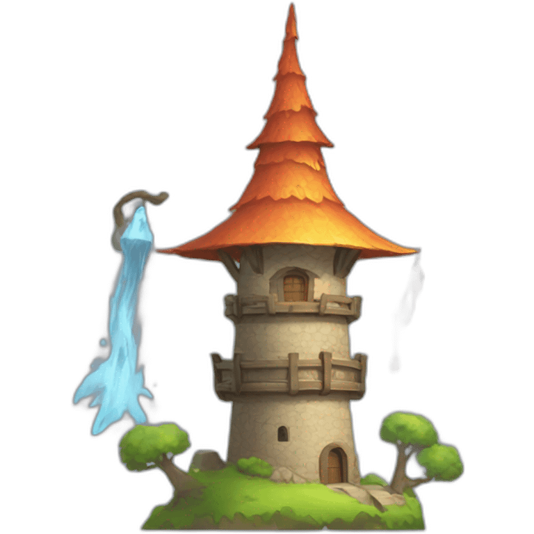 Wizard Tower with 2 smiley emoji and ninja emoji